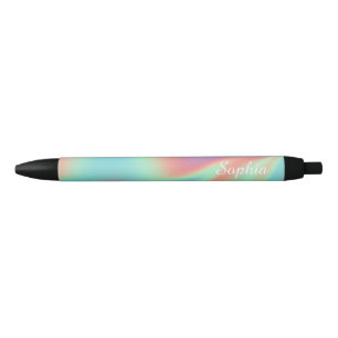 Modern Iridescent Holographic Aura Name Pen