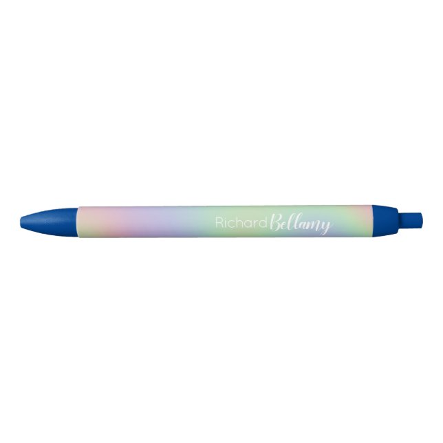Modern Iridescent Holographic Rainbow Name Pen (Front)