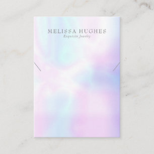 Modern Iridescent Necklace Jewelry Display Card