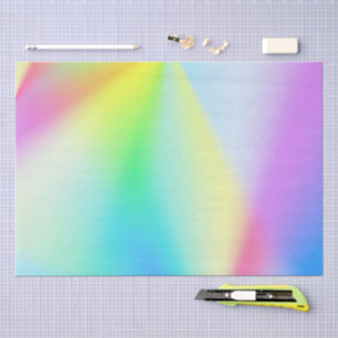 Modern iridescent pastel rainbow colors tissue paper