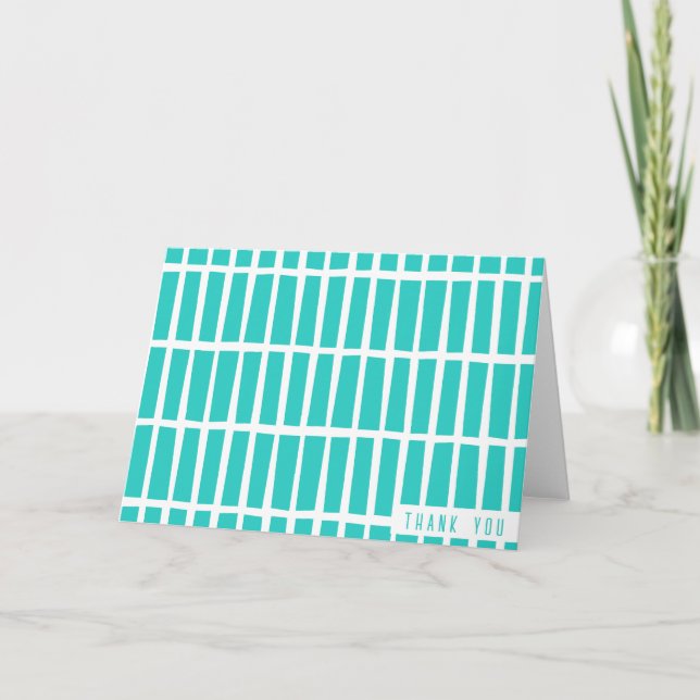 Modern Irregular Rectangle Thank You Cards (Front)