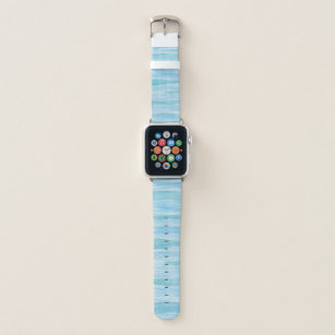 Modern Island Ocean Watercolor Blue Apple Watch Band