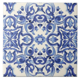 Modern Italian Blue  La Dolce vita  Ceramic Tile