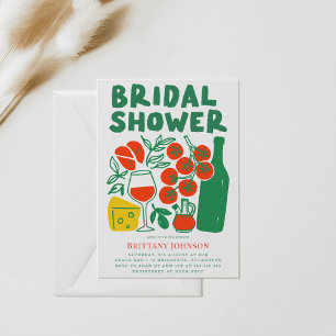 Modern Italian Bridal Shower Invitation
