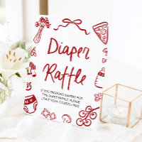 Modern Italian Ciao Baby Baby Shower Diaper Raffle