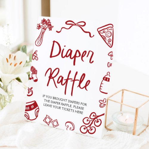 Modern Italian Ciao Baby Baby Shower Diaper Raffle