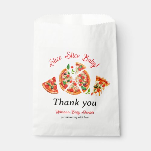 Modern Italian Pizza Party Slice Slice Baby Shower Favor Bag