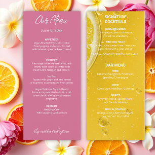 Modern Italian Summer Wedding Menu