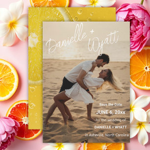Modern Italian Summer Wedding Save The Date