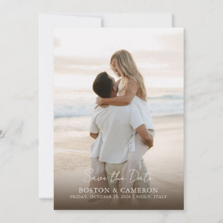 Modern Italy Destination Wedding Save the Date