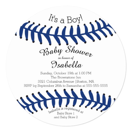 Modern It S A Boy Baseball Baby Shower Invitations Zazzle