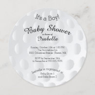 Modern It's A Boy Golf Ball Baby Shower Invitation