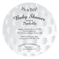 Modern It's A Boy Golf Ball Baby Shower Invitation