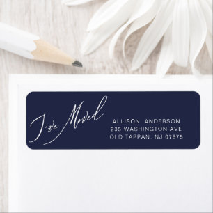 Modern I've Moved Return Address Label