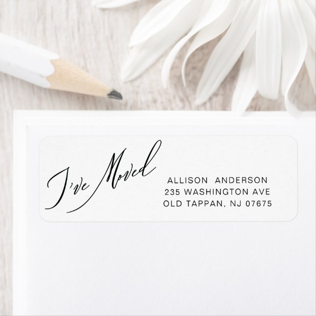 Modern I've Moved Return Address Label (Insitu)