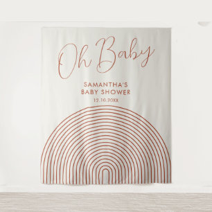 Modern ivory Baby Shower Backdrop