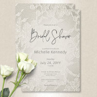 Modern Ivory Bridal Lace Bridal Shower