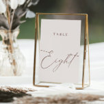 Modern Ivory Calligraphy Table Eight Table Number<br><div class="desc">Help your guests find their way with these double sided table number cards. The neutral design features a minimalist card decorated with romantic and elegant typography. Designed to coordinate with for the «ETHEREAL» Wedding Invitation Collection. Other table numbers in the collection are sold separately. View the collection link on this...</div>