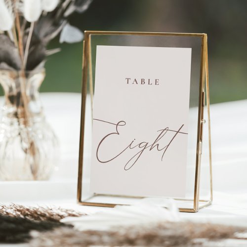 Modern Ivory Calligraphy Table Eight Table Number