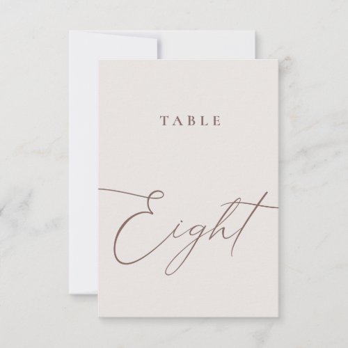 Modern Ivory Calligraphy Table Eight Table Number