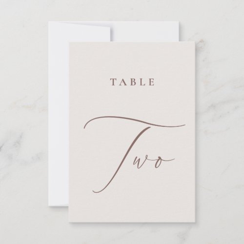Modern Ivory Calligraphy Table Two Table Number