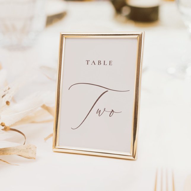 Modern Ivory Calligraphy Table Two Table Number (Creator Uploaded)