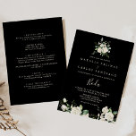 Modern Ivory Floral Spanish Front & Back Wedding  Invitation<br><div class="desc">This modern ivory floral Spanish front and back wedding invitation is perfect for a rustic wedding. The design features ivory white watercolor rose flowers with green eucalyptus leaves neatly arranged in eye-catching bouquets. Save paper by including more details on the back of the invitation instead of on a separate enclosure...</div>