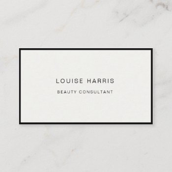 Modern Ivory Professional Chic Business Card by Beanhamster at Zazzle