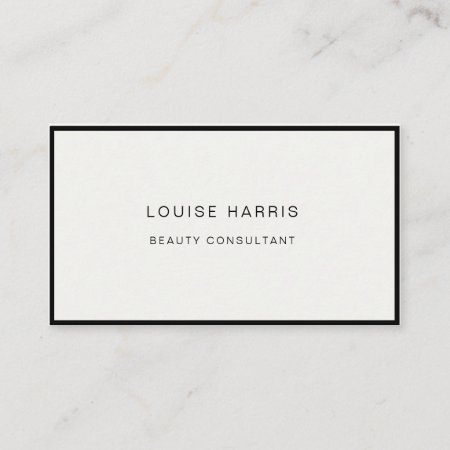 Modern Ivory Professional Chic Business Card