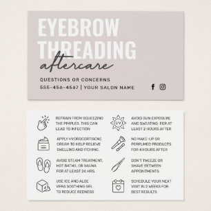 Modern Ivory Simple Eyebrow Threading Aftercare