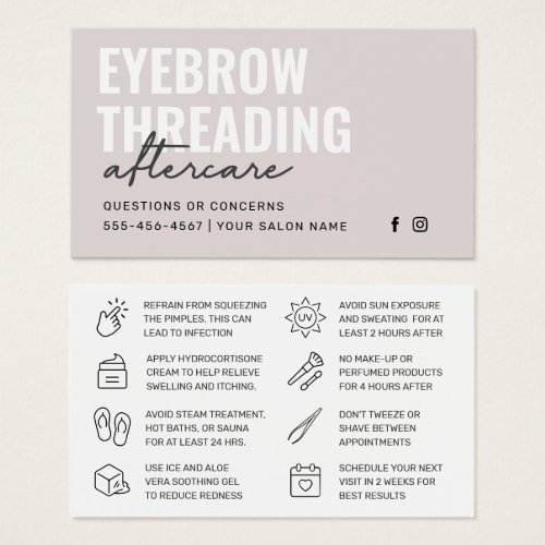 Modern Ivory Simple Eyebrow Threading Aftercare 