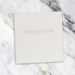 Modern Ivory Tan Minimalist Family Recipes<br><div class="desc">Modern Ivory Tan Minimalist Family Recipes Binder</div>