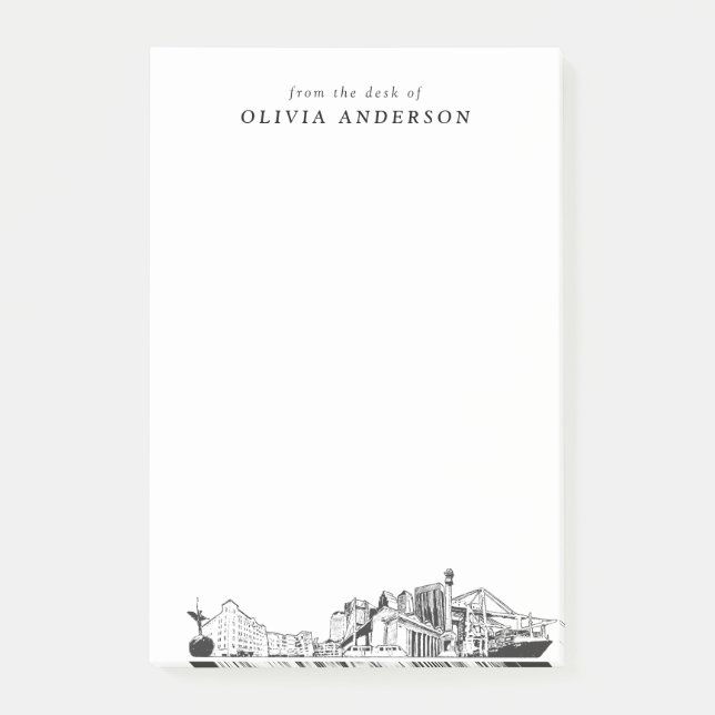 Modern Jacksonville Professional Gift Personalized Post-it Notes (Front)