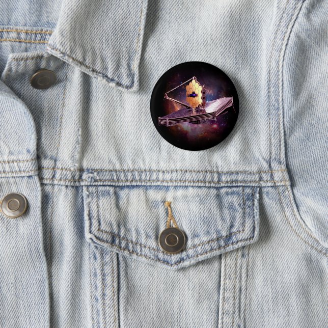 Modern James webb space nasa telescope space T-Shi Button (In Situ)