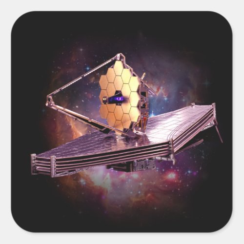 Modern James webb space nasa telescope space T_Shi Square Sticker