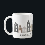Modern Japan Christmas Nordic houses holiday Coffee Mug<br><div class="desc">Modern Japan Christmas Nordic houses stylish simple holiday card design</div>