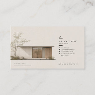 Modern Japandi Architect Business Card