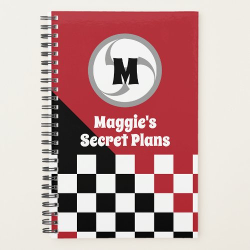 Modern Japanese Checker and Symbol Monogram Planner