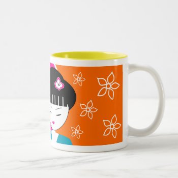 Modern Japanese Geisha Girl Coffee Mug by mazarakes at Zazzle