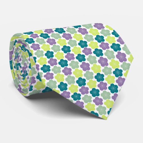 Modern Japanese PlumBlossom　Fresh Garden Neck Tie
