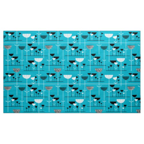 Modern Jazz _ Aqua Blue 00b2ca Fabric