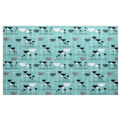 Modern Jazz - Light Blue 80C6C6 Fabric