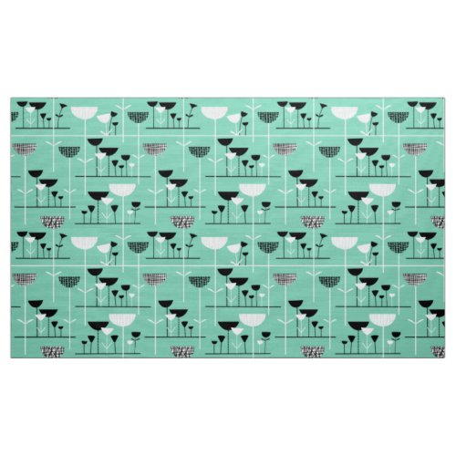 Modern Jazz _ Light Green 7dcfb6 Fabric