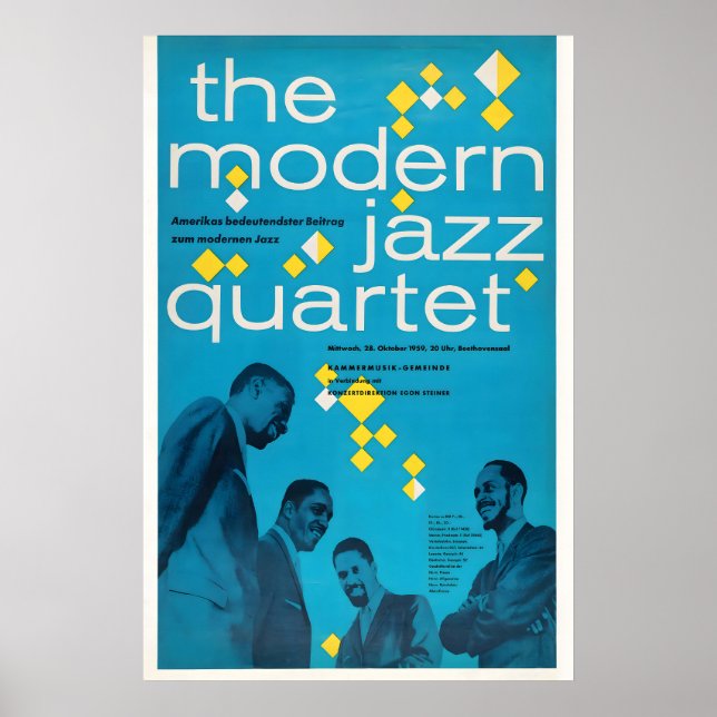 Modern Jazz Quartet jazz poster - Hanover, Germany (Front)
