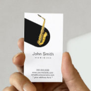 Modern Jazz Saxophone Musician Profile Card at Zazzle