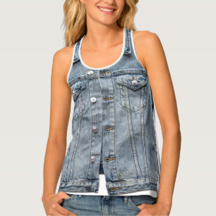 Modern jeans fabric Photography Tank Top