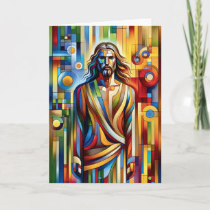 Modern Jesus Stained Glass, For All Occasions Card