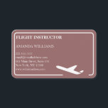 Modern Jet Airplane Flight Instructor  Business Card<br><div class="desc">Modern Jet Airplane Flight Instructor Business Card. This business card is best for a pilot school,  class,  or teacher.</div>