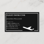 Modern Jet Airplane Flight Instructor  Business Card