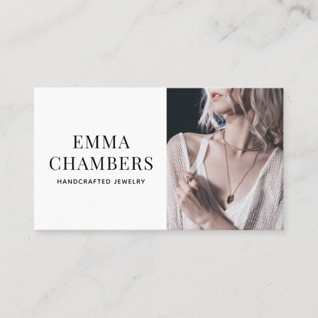 Modern Jewelry Designer Business Card (Front)